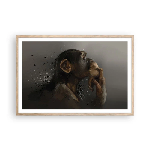 Affisch i ram av ljusek - Säkert en tänkare - 91x61 cm