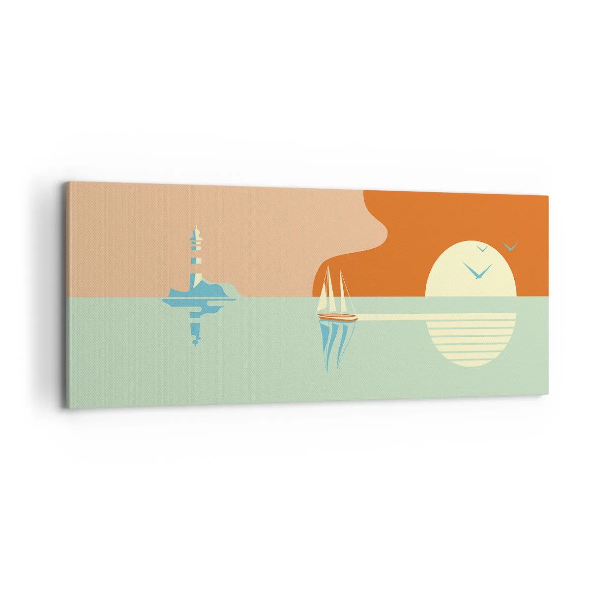 Canvastavla - Bild på duk - Perfekt havslandskap - 100x40 cm