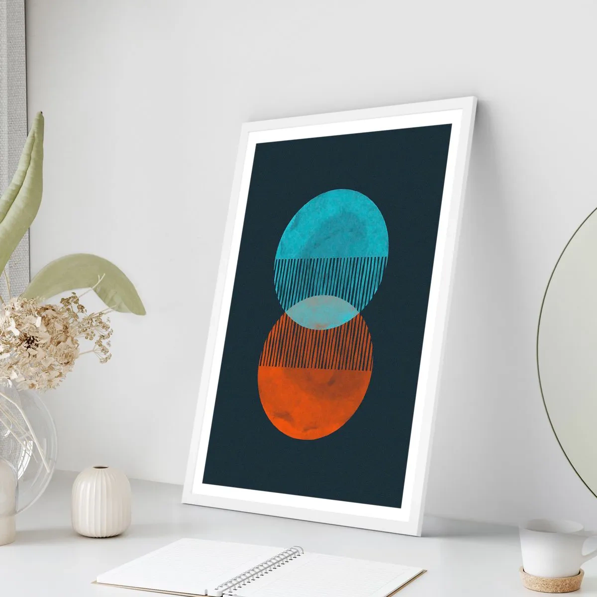 Affisch i vit ram - Astronomisk fantasi - 70x100 cm