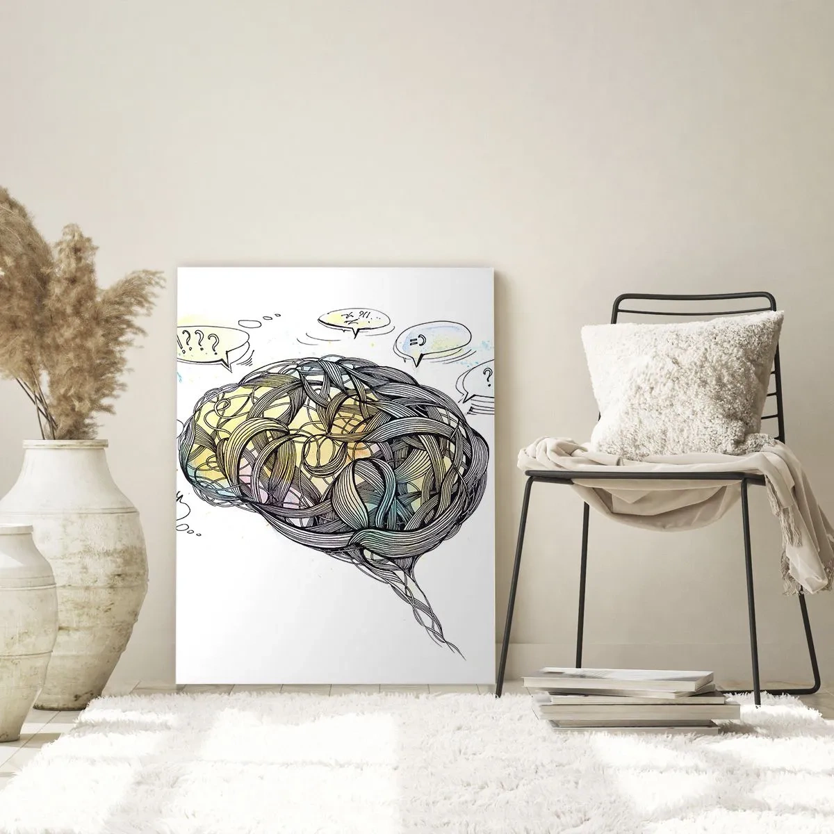 Glastavla - Bild på glas - Människan - en stor gåta - 50x70 cm