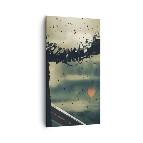 Canvastavla - Bild på duk - Dödlig vapen - din egen Terminator - 55x100 cm