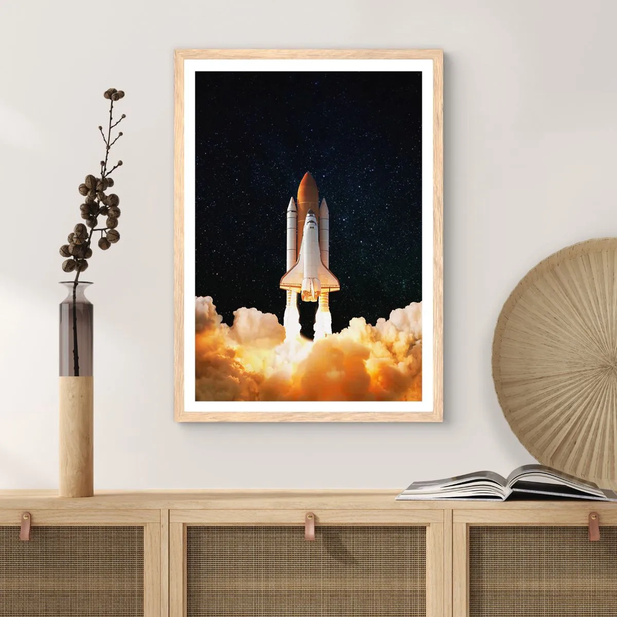 Affisch i ram av ljusek - Ad astra! - 70x100 cm