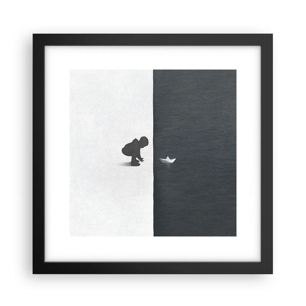 Affisch i svart ram - En stor expedition - 30x30 cm