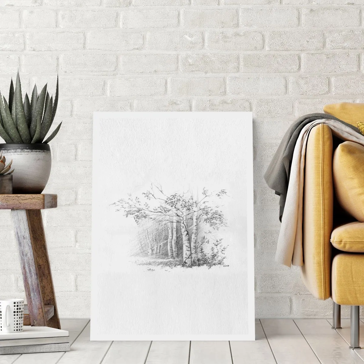 Affisch - Björkskogens ljus - 50x70 cm