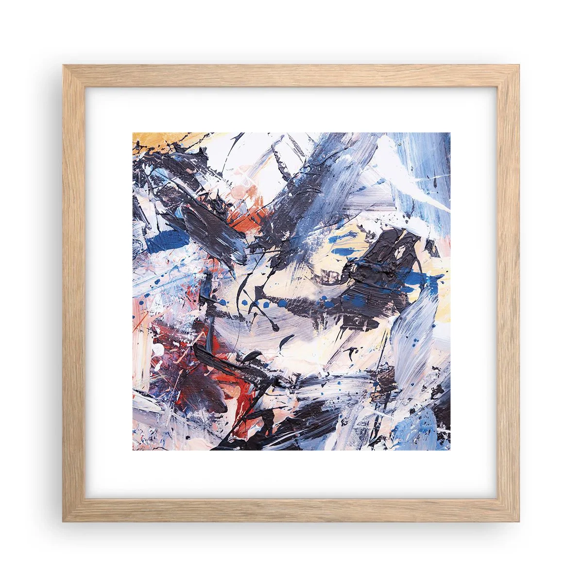 Affisch i ram av ljusek - Abstraktionen galna dans - 30x30 cm