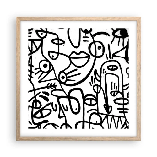 Affisch i ram av ljusek - Ansikten och hägringar - 50x50 cm