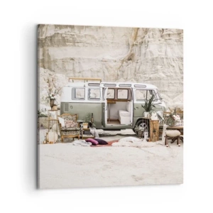 Canvastavla - Bild på duk - Dags att börja resan - 50x50 cm