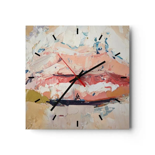 Väggklocka - Klocka på glas - Väcker sinnen - 30x30 cm