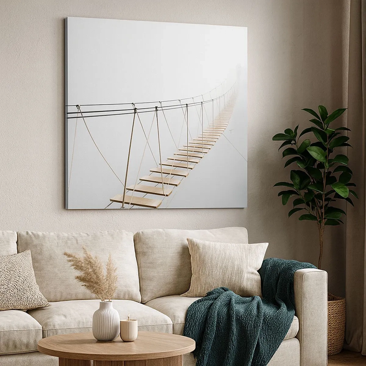 Canvastavla - Bild på duk - Vart leder den dig? - 30x30 cm