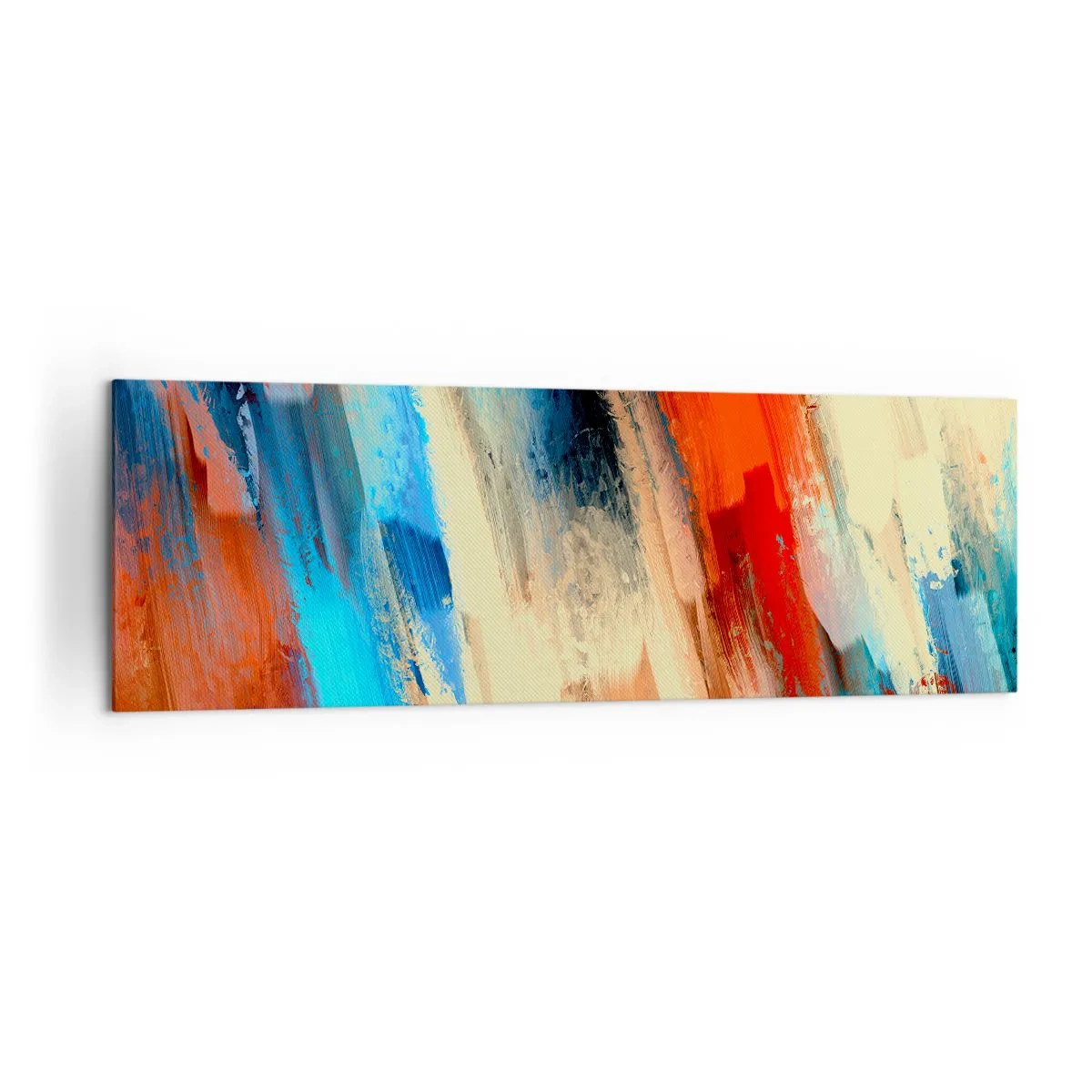 Canvastavla - Bild på duk - Färgkaskad - 160x50 cm