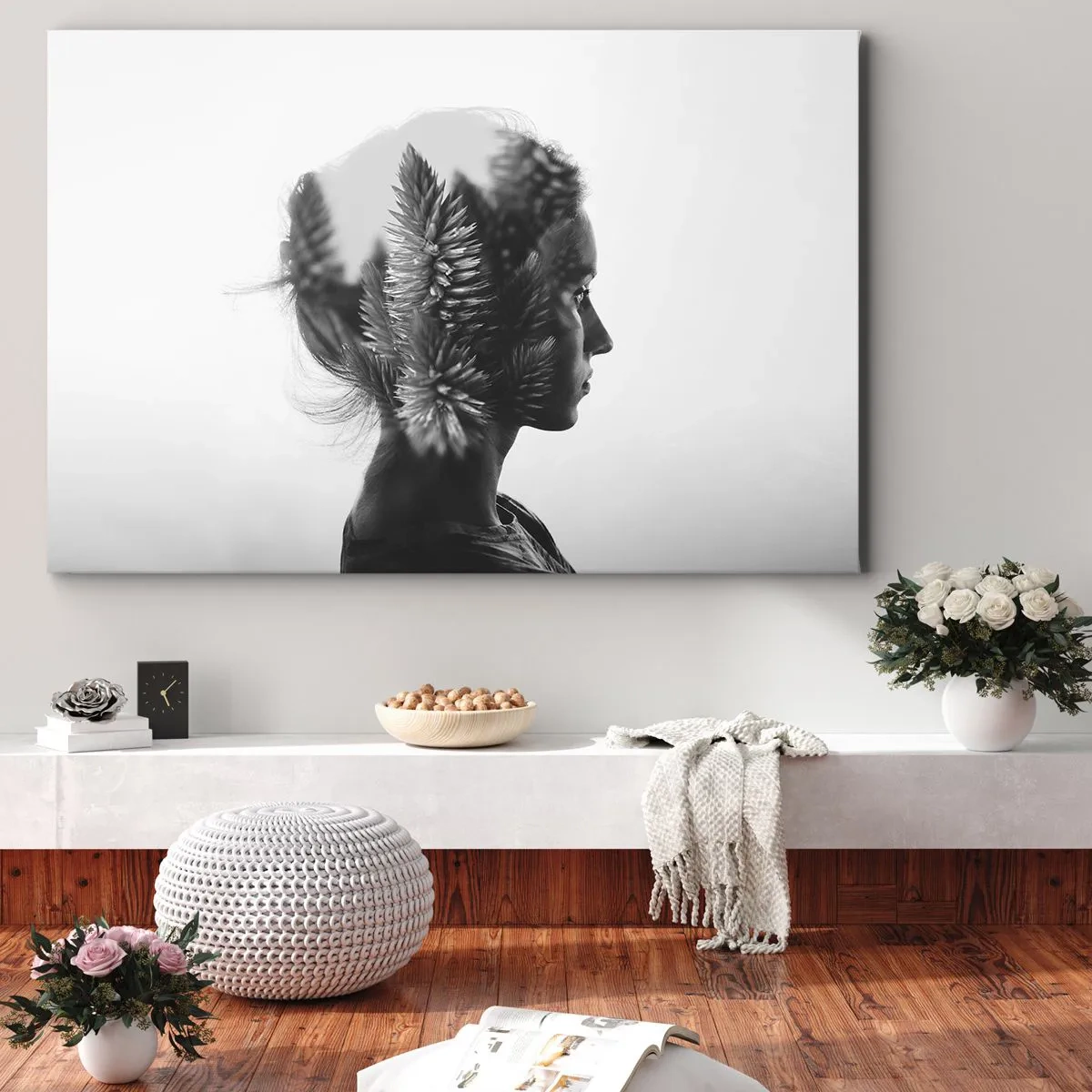 Canvastavla - Bild på duk - Furuskogens härskarinna - 120x80 cm