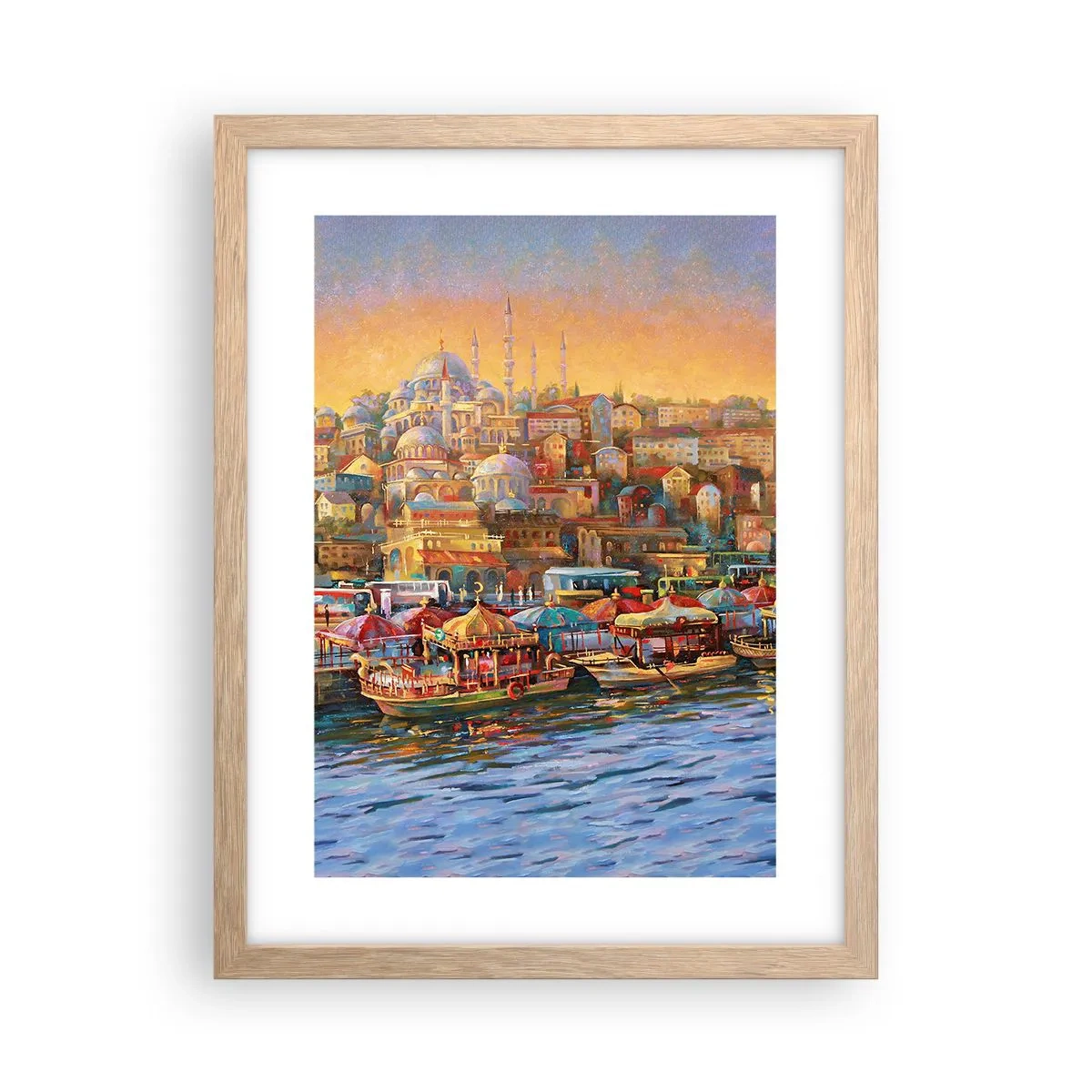 Affisch i ram av ljusek - Istanbul-berättelse - 30x40 cm