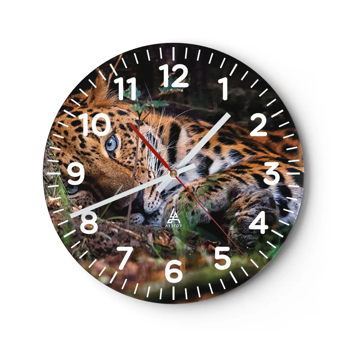 Väggklocka - Klocka på glas - Tro mig - 30x30 cm