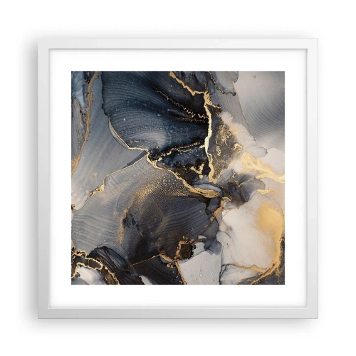 Affisch i vit ram - En stens liv - 40x40 cm