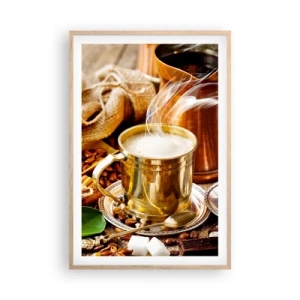 Affisch i ram av ljusek - Ha en trevlig dag! - 61x91 cm