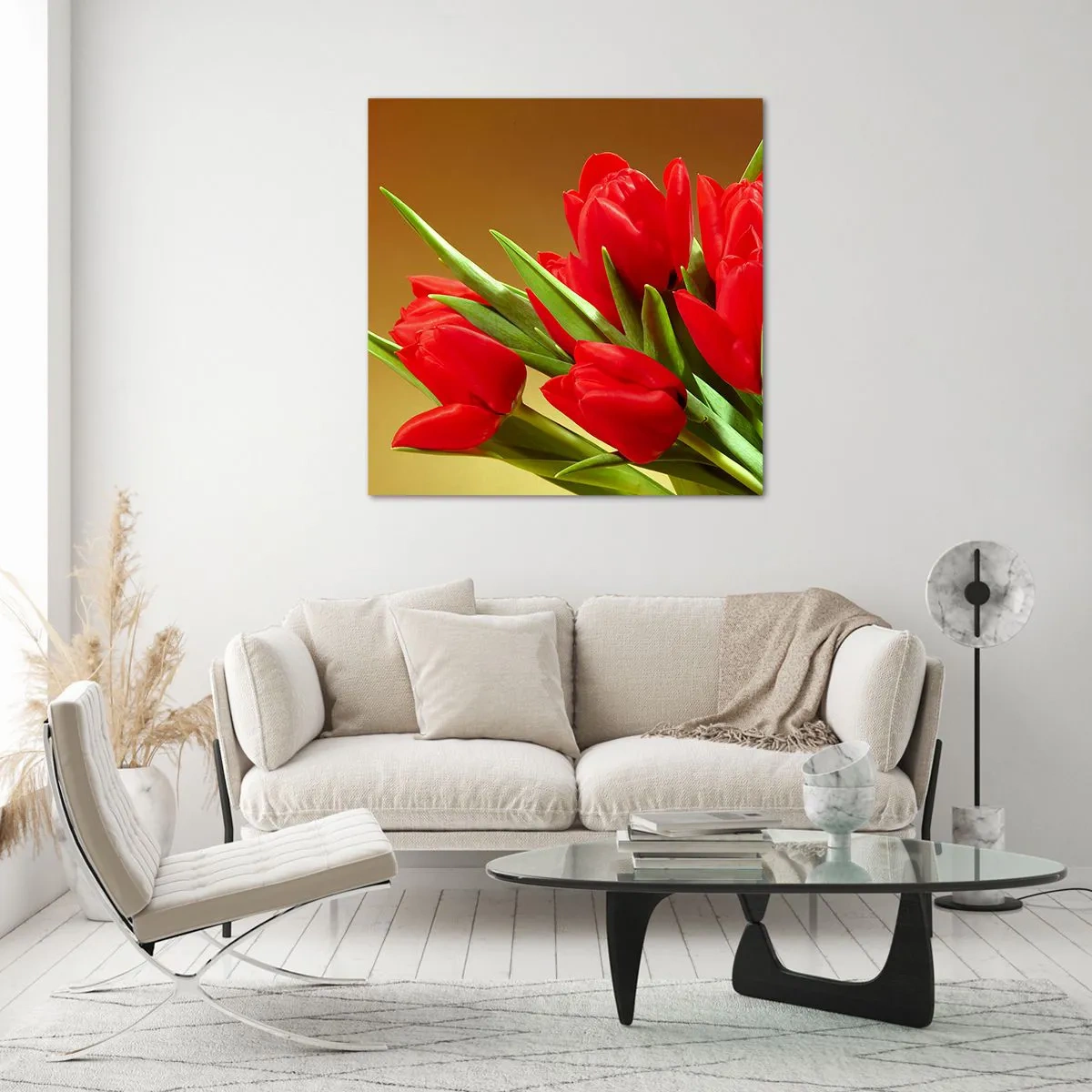 Glastavla - Bild på glas - Vårglädje - 70x70 cm