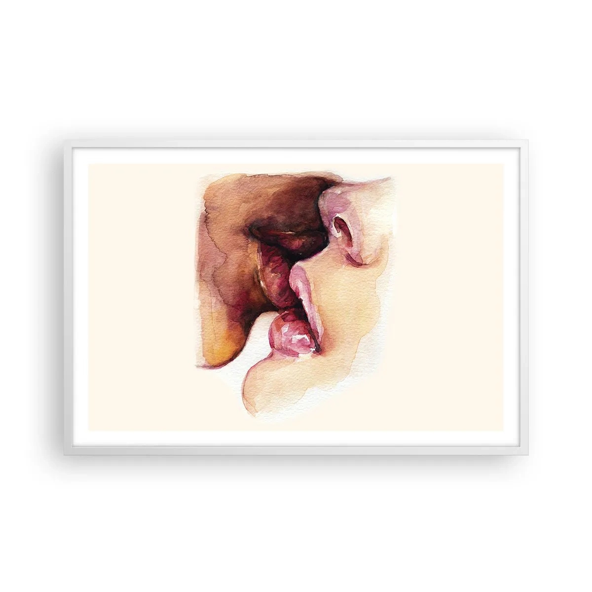 Affisch i vit ram - Som dag och natt, jord och himmel - 91x61 cm