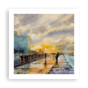 Affisch - Livet på stranden - 50x50 cm