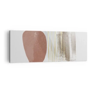 Canvastavla - Bild på duk - Abstrakt pelargång - 140x50 cm