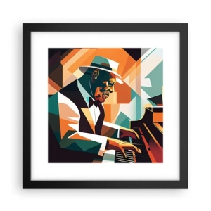 Affisch i svart ram - Allt som är jazz - 30x30 cm