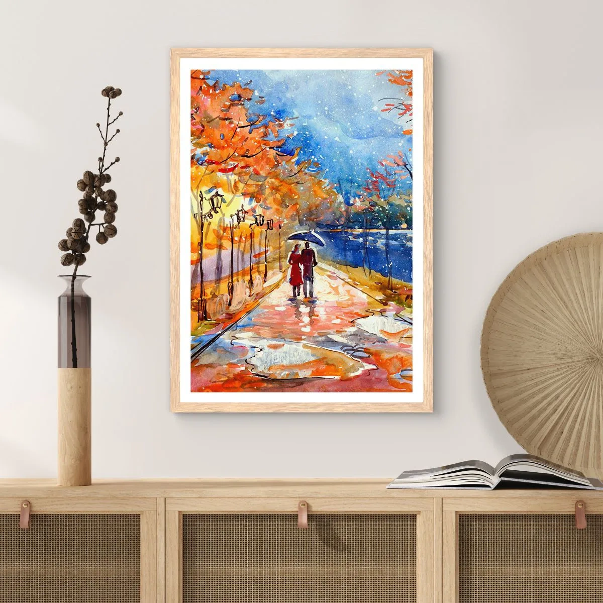 Affisch i ram av ljusek - Tillsammans mot tidens gräns - 30x40 cm