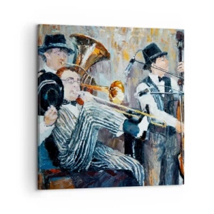 Canvastavla - Bild på duk - Hela den jazzmusiken - 50x50 cm