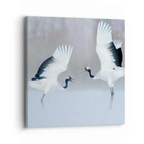 Canvastavla - Bild på duk - Dansen i dimman - 30x30 cm