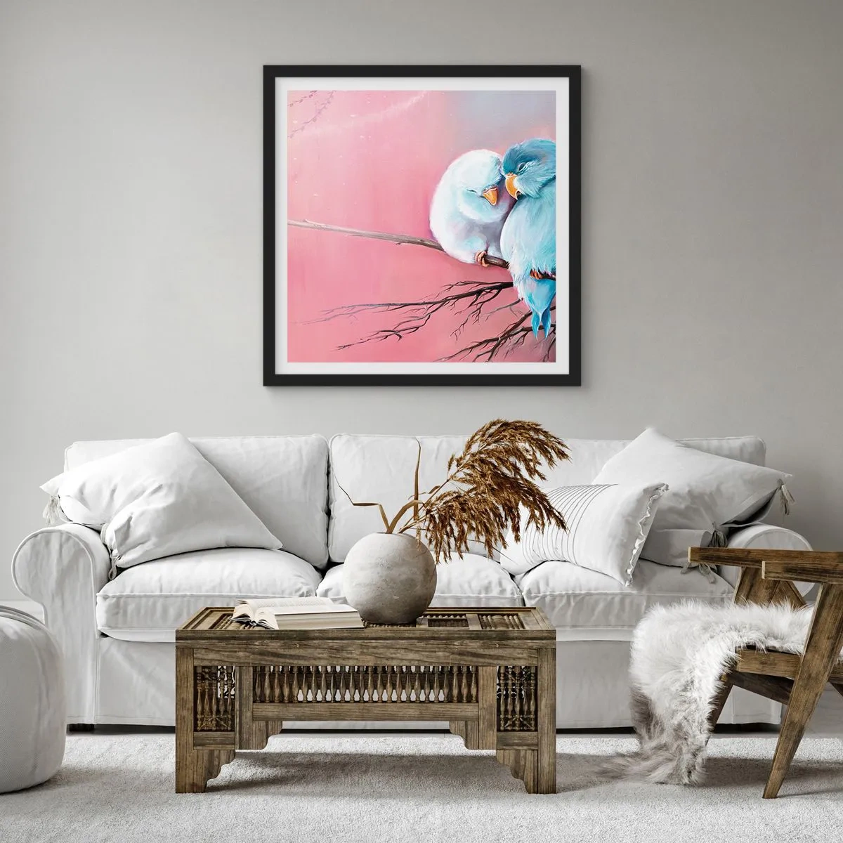 Affisch i svart ram - Lägga till något?… - 40x40 cm