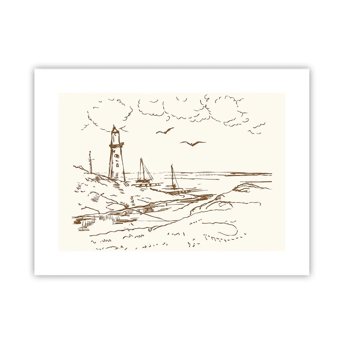 Affisch - Sommarminnets kontur - 40x30 cm