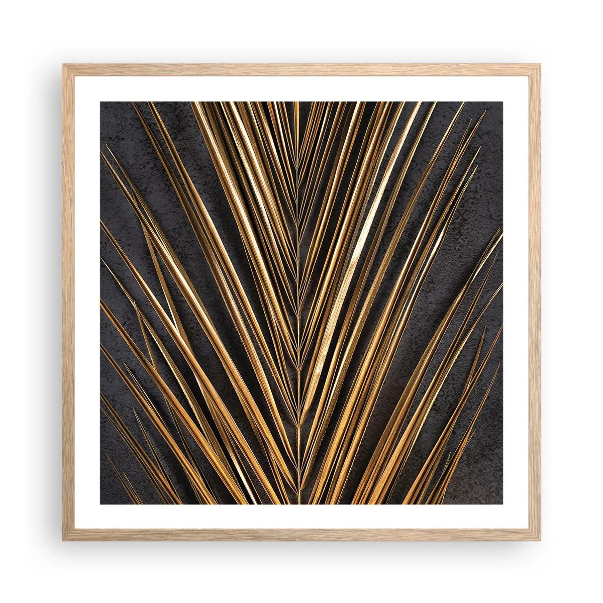 Affisch i ram av ljusek - Tropikens guld - 60x60 cm