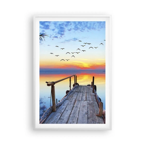 Affisch i vit ram - Dags att vända hem... - 61x91 cm