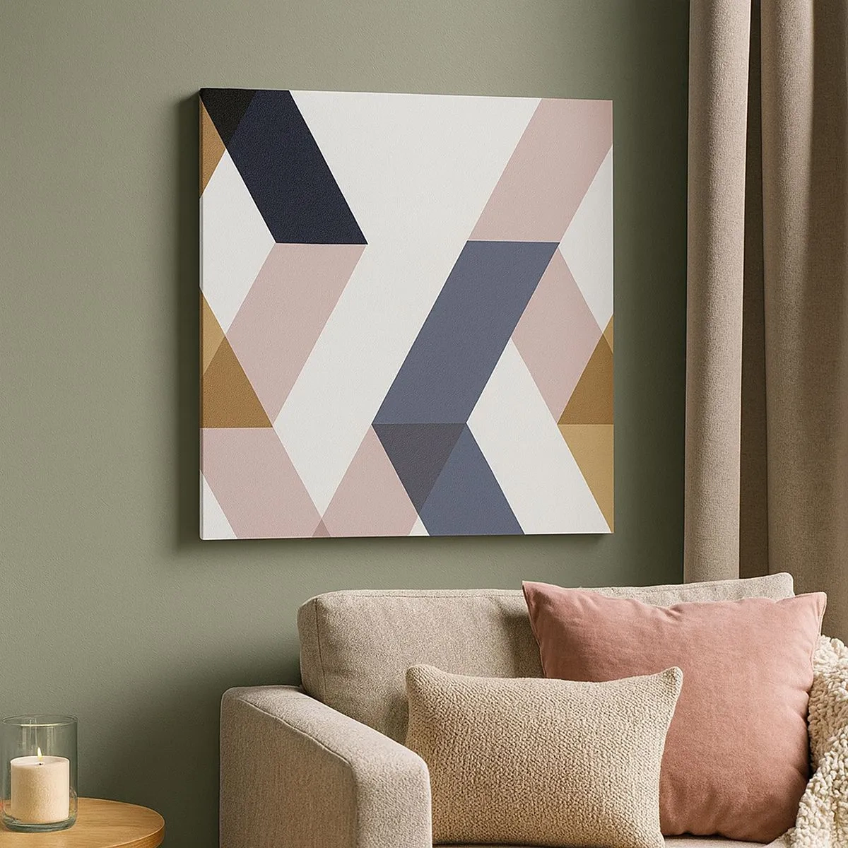 Canvastavla - Bild på duk - Plan och vinklar - 30x30 cm