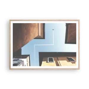 Affisch i ram av ljusek - Ovanför stadens labyrint - 100x70 cm