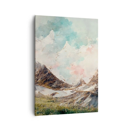 Canvastavla - Bild på duk - Steniga blad - 50x70 cm