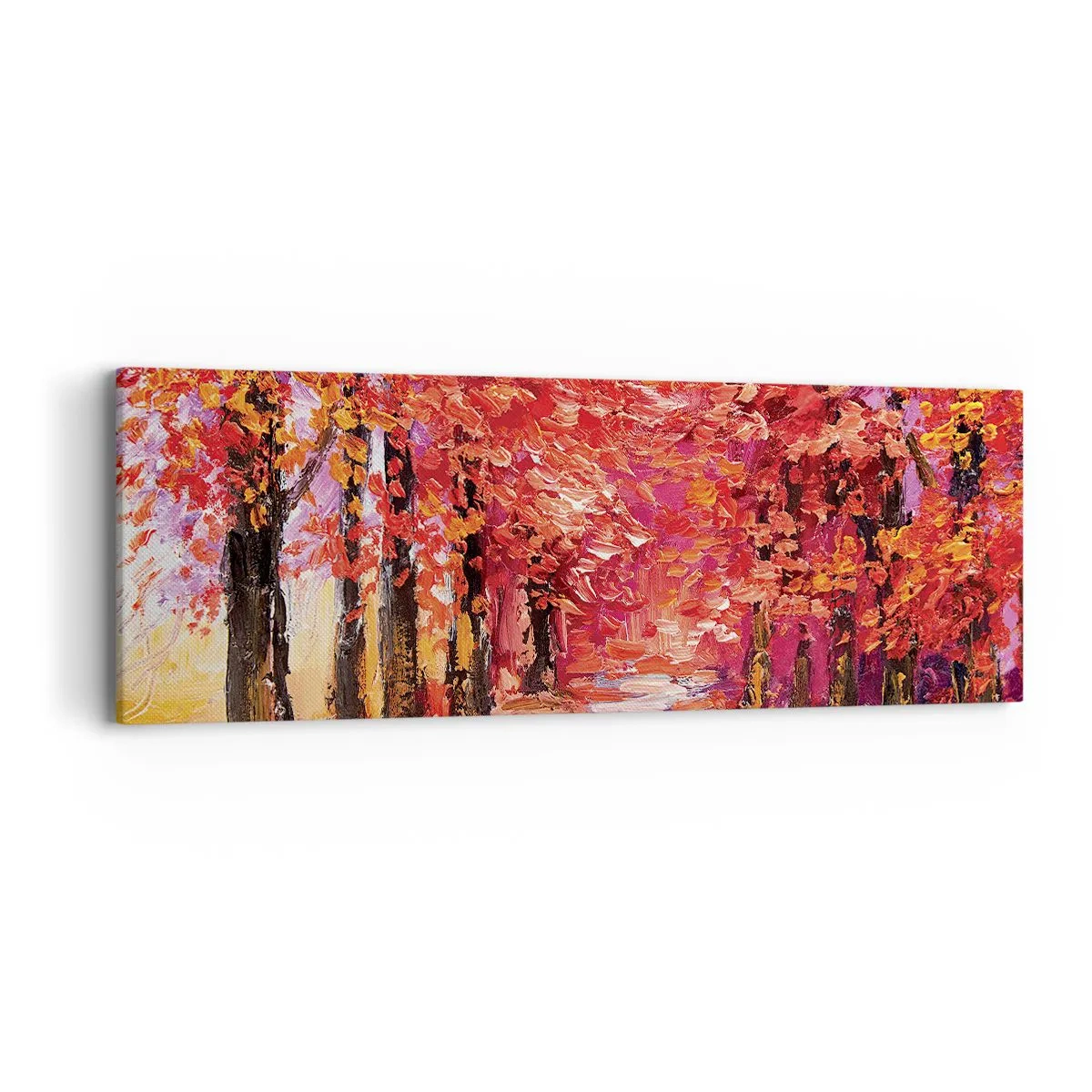 Canvastavla - Bild på duk - Höstimpresion - 90x30 cm