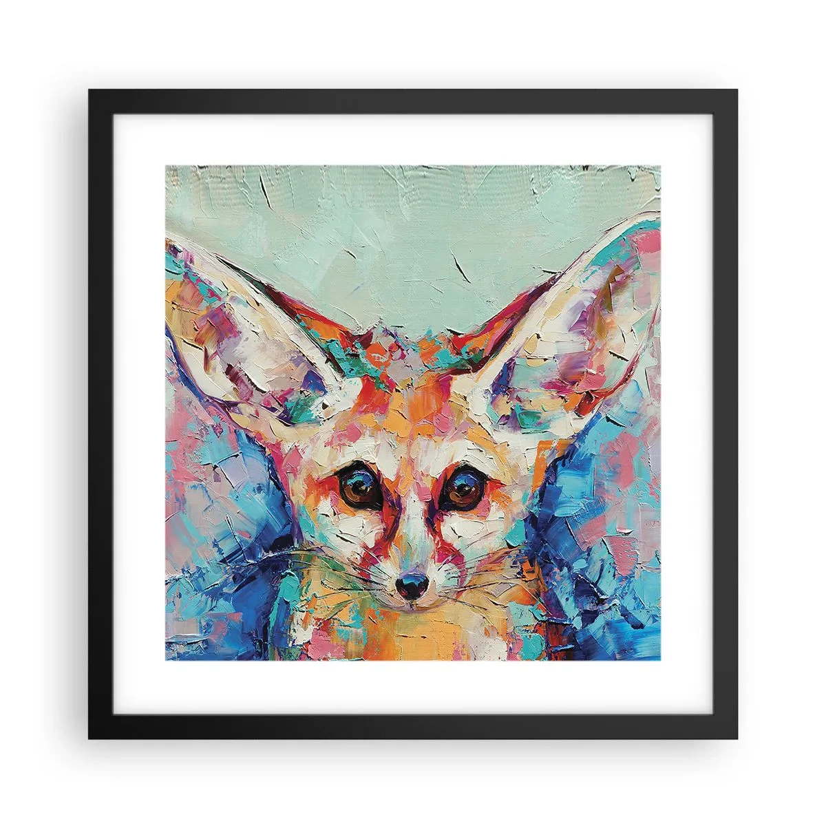 Affisch i svart ram - Är ni redo för mig? - 40x40 cm