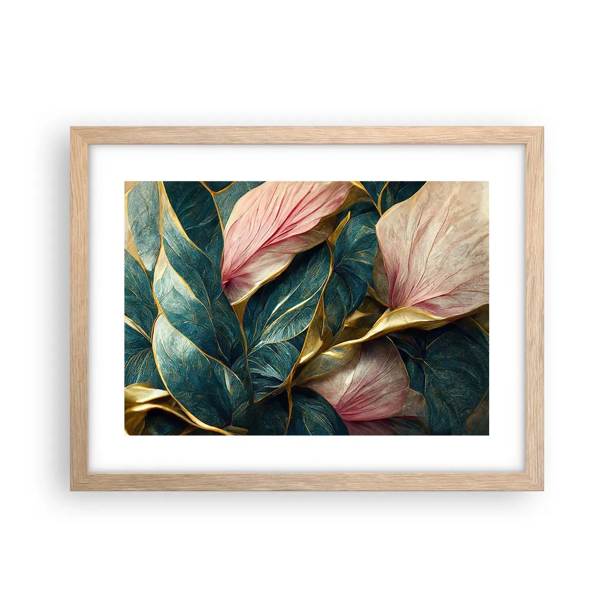 Affisch i ram av ljusek - Naturlig elegans och stil - 40x30 cm