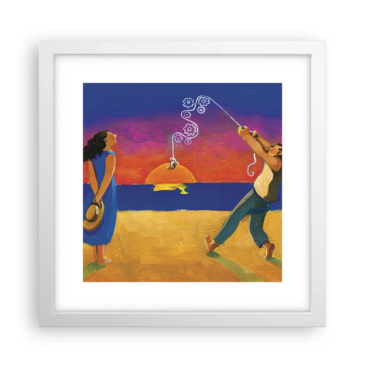 Affisch i vit ram - Mer än en stjärna från himlen - 30x30 cm