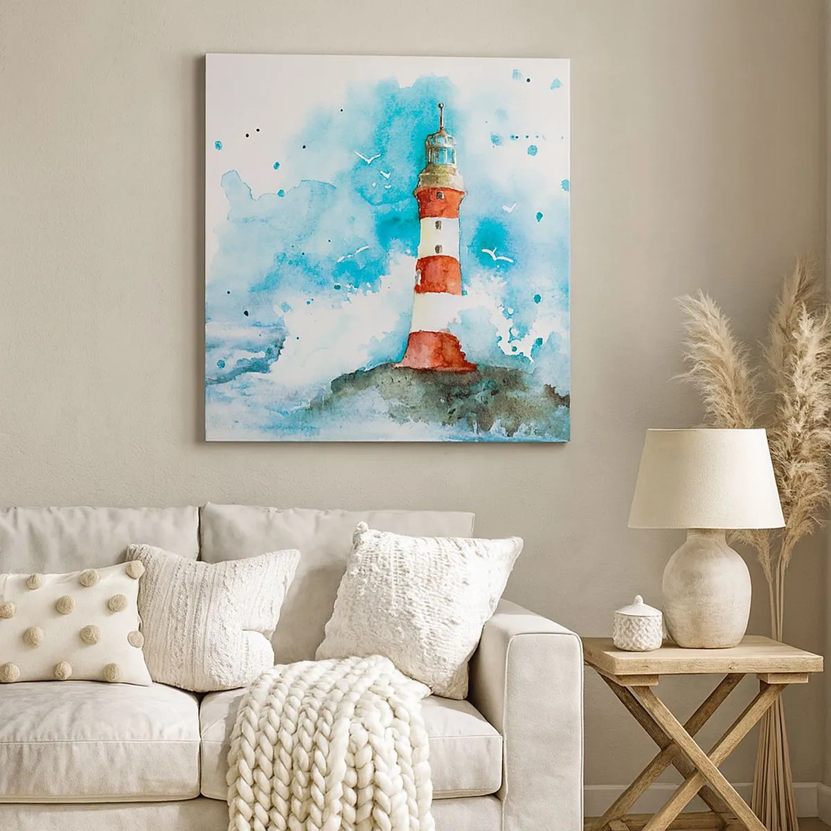 Canvastavla - Bild på duk - Elementens enhet - 30x30 cm