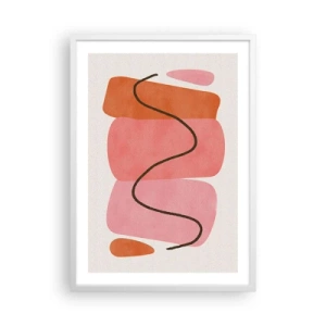 Affisch i vit ram - Formernas mjuka rörelse - 50x70 cm