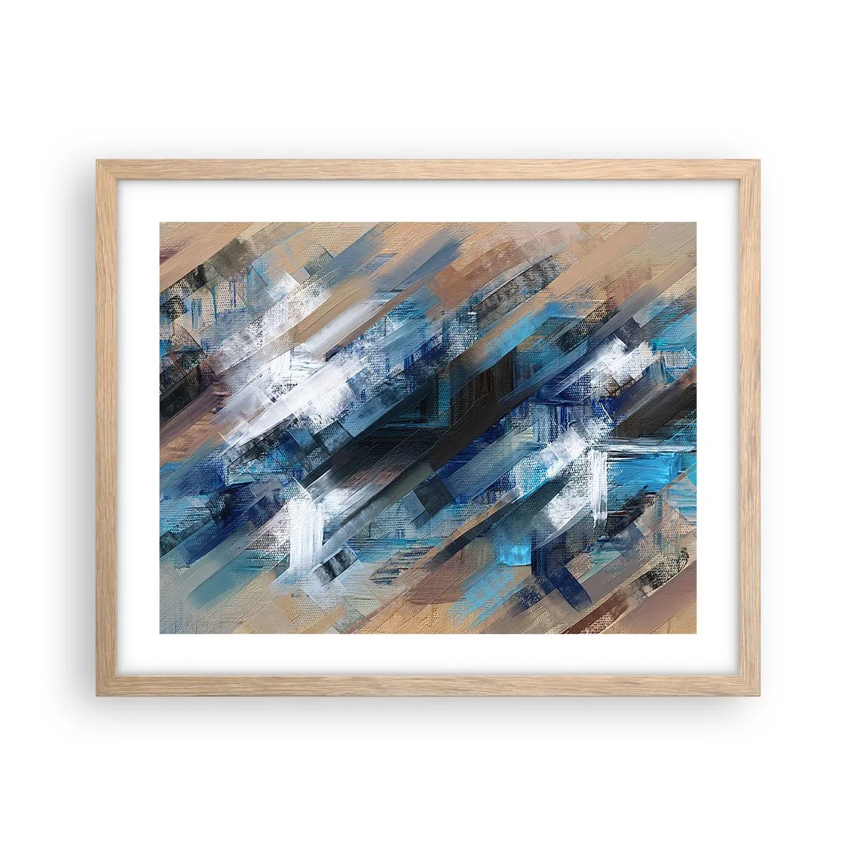 Affisch i ram av ljusek - På en blå sluttning - 50x40 cm