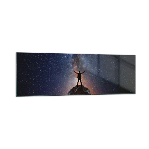 Glastavla - Bild på glas - Kraften är med mig! - 160x50 cm