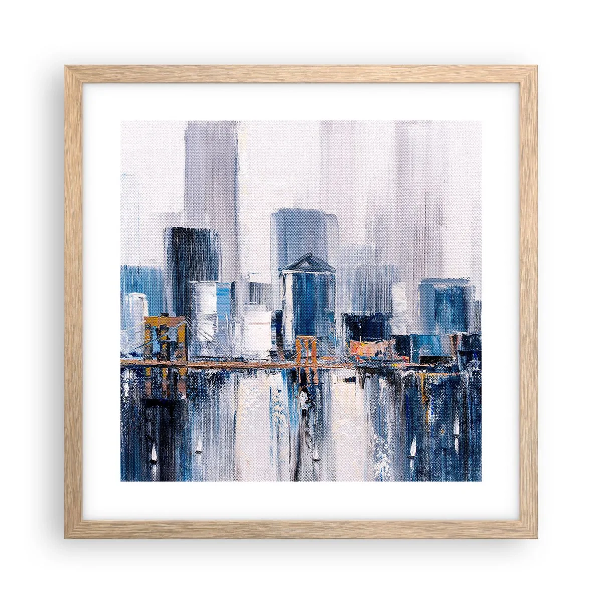 Affisch i ram av ljusek - New York-impression - 40x40 cm