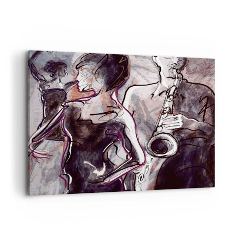 Canvastavla - Bild på duk - Driva iväg i musiken - 120x80 cm