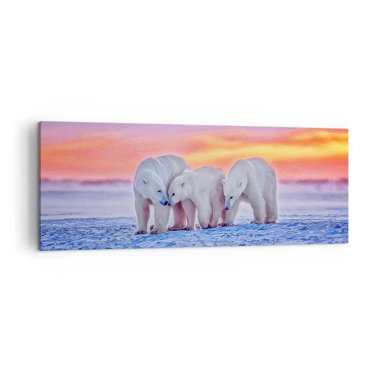 Canvastavla - Bild på duk - Det räcker med familjevärme - 140x50 cm