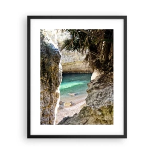 Affisch i svart ram - Turkos vik - 40x50 cm