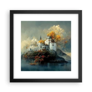 Affisch i svart ram - Början på en romantisk historia - 30x30 cm