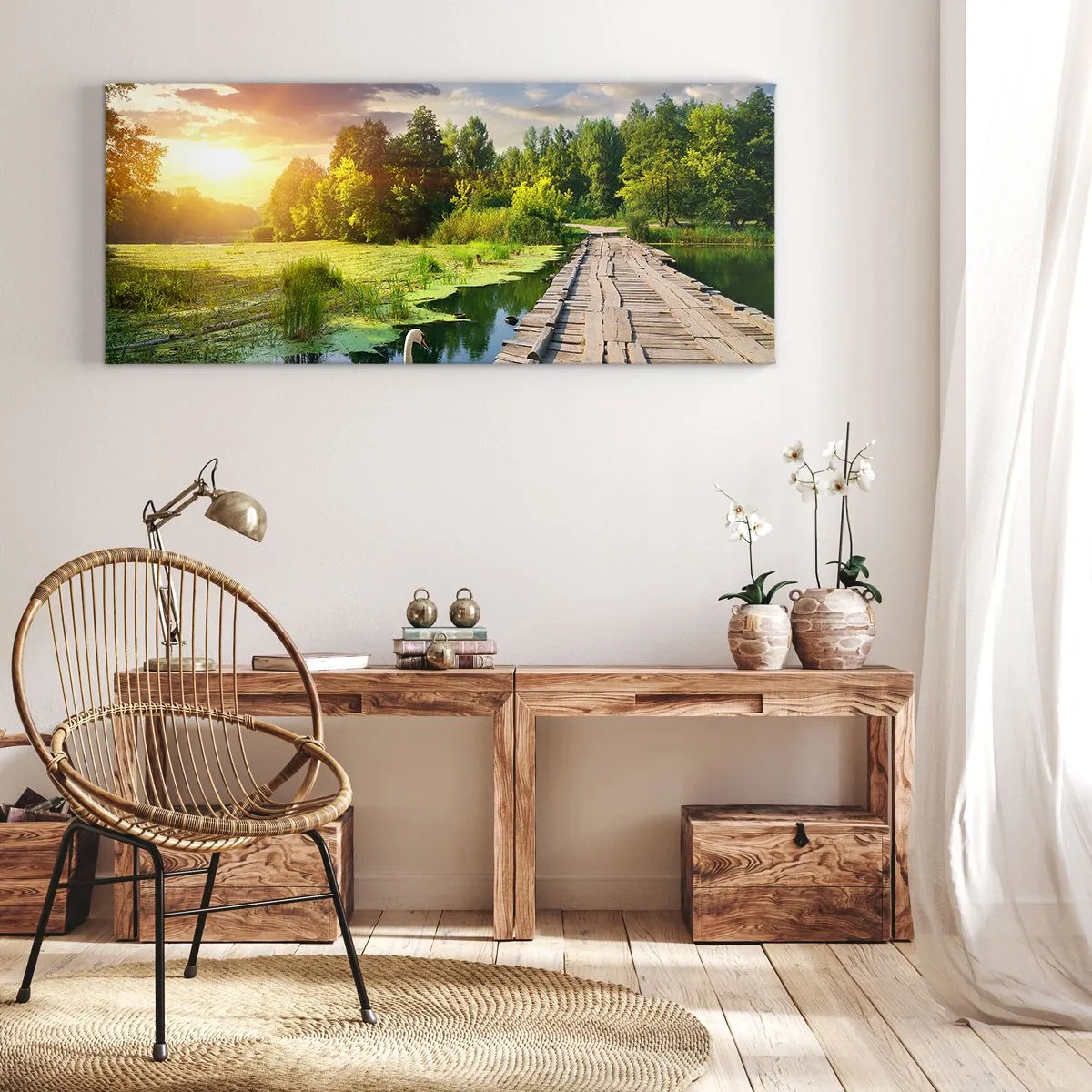 Canvastavla - Bild på duk - Sommar, sommar överallt - 160x50 cm
