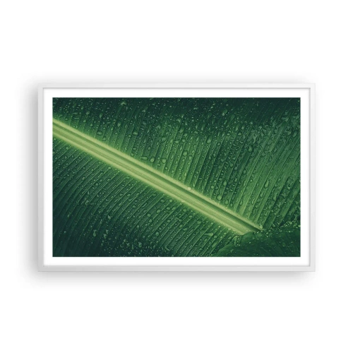 Affisch i vit ram - Grönskans struktur - 91x61 cm