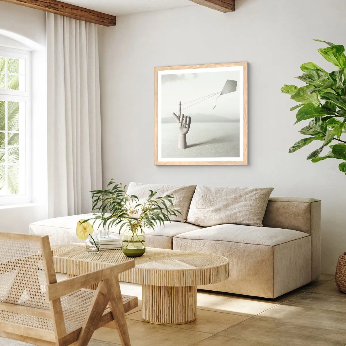 Affisch i ram av ljusek - Test av styrka - 60x60 cm